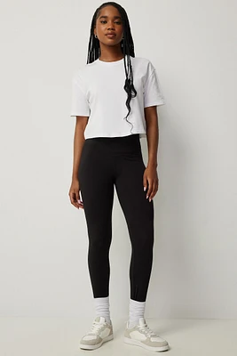 Ardene Super Soft Wide Waistband Leggings in | Size | Polyester/Spandex