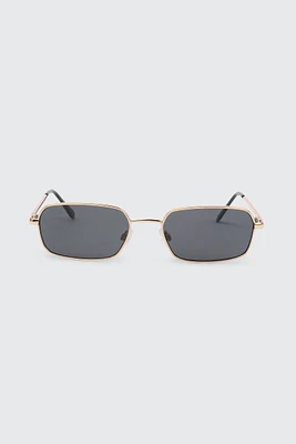 Ardene Slim Rectangular Sunglasses in Gold
