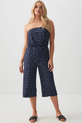 Ardene Basic Super Soft Tube Jumpsuit in Dark Blue | Size | Polyester/Elastane | Eco-Conscious