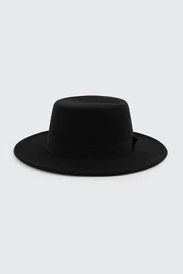 Ardene Black Felt Fedora | Polyester