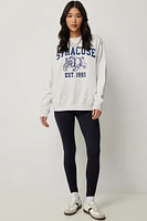 Ardene Super Soft Wide Waistband Leggings in Dark Blue | Size Small | Polyester/Spandex | Eco-Conscious