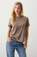 Ardene Basic Relaxed T-Shirt in | Size | Cotton/Elastane | Eco-Conscious