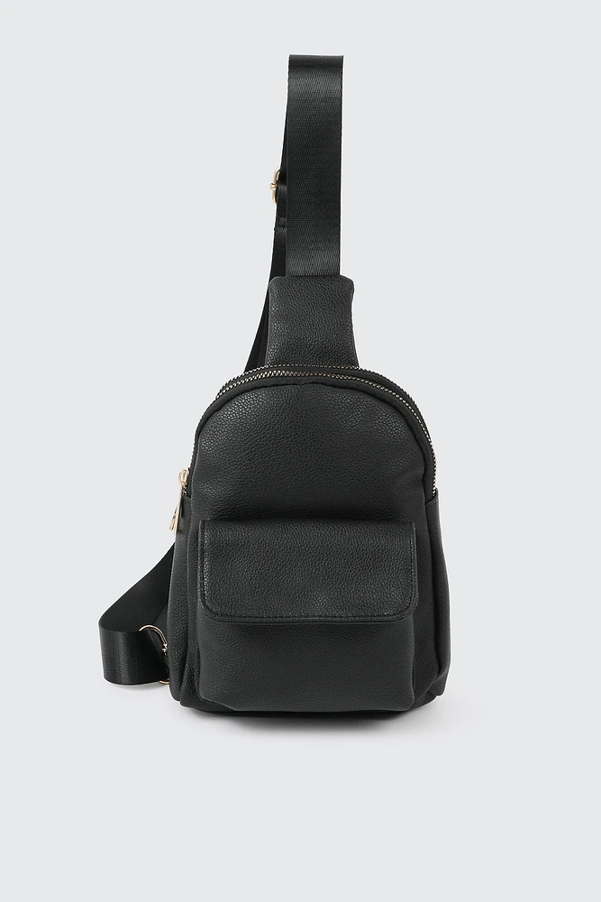 Ardene Sling Bag in Black | 100% Recycled Polyester | Eco-Conscious