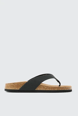 Ardene Faux Leather Flip Flops Sandals in | Size | Faux Leather/Faux Suede | Eco-Conscious