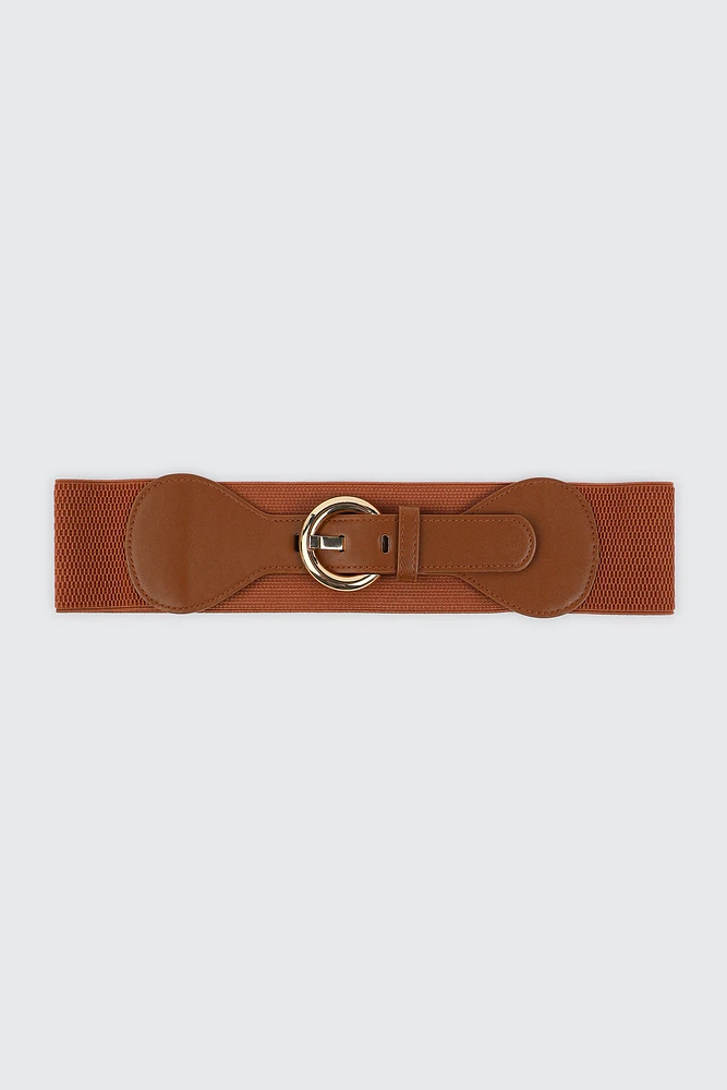 Ardene Corset Belt in Cognac | Size Small | Polyester