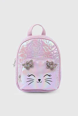 Ardene Kids Printed Backpack in Lilac | Polyester