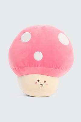 Ardene Mushroom Plushie Pillow in Light Pink | Polyester