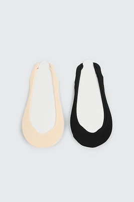 Ardene 2-Pack Sling Back Shoe Liners in Beige | Nylon/Elastane