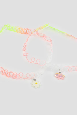Ardene Kids 2-Pack Daisy & Unicorn Chokers