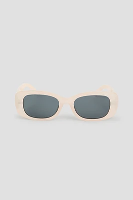 Ardene Rectangular Sunglasses in Beige
