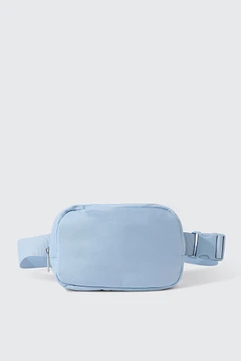 Ardene Rectangular Fanny Pack in Light Blue | 100% Recycled Polyester/Nylon