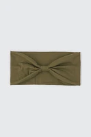 Ardene Super Soft Knotted Headwrap in Medium Green | Polyester
