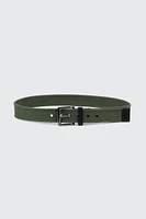 Ardene Man Canvas Belt For Men in Dark Green | Size Small | Polyester