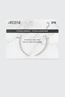 Ardene Small Stone Crawler Earrings in Silver | Stainless Steel