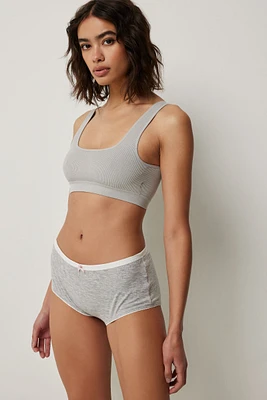 Ardene Pointelle Pyjama Shorts in Grey | Size | Polyester/Spandex/Cotton | Eco-Conscious
