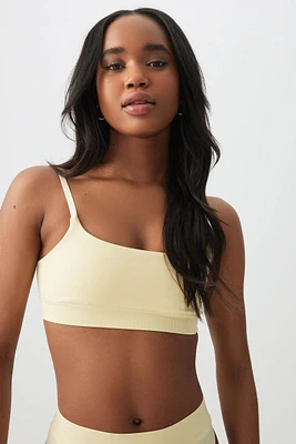 Ardene Seamless Bralette in Banana Cream | Size Large | Nylon/Elastane | Eco-Conscious