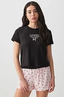 Ardene Boxy PJ Set in | Size | Polyester/Spandex | Eco-Conscious