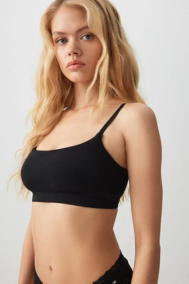 Ardene Rib Seamless Bralette in | Size | Nylon/Elastane