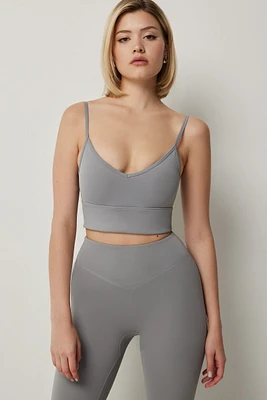 Ardene Low Impact Support Sports Bra in Grey | Size | Nylon/Spandex | Eco-Conscious