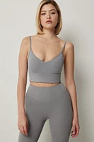 Ardene Low Impact Support Sports Bra in Grey | Size | Nylon/Spandex | Eco-Conscious