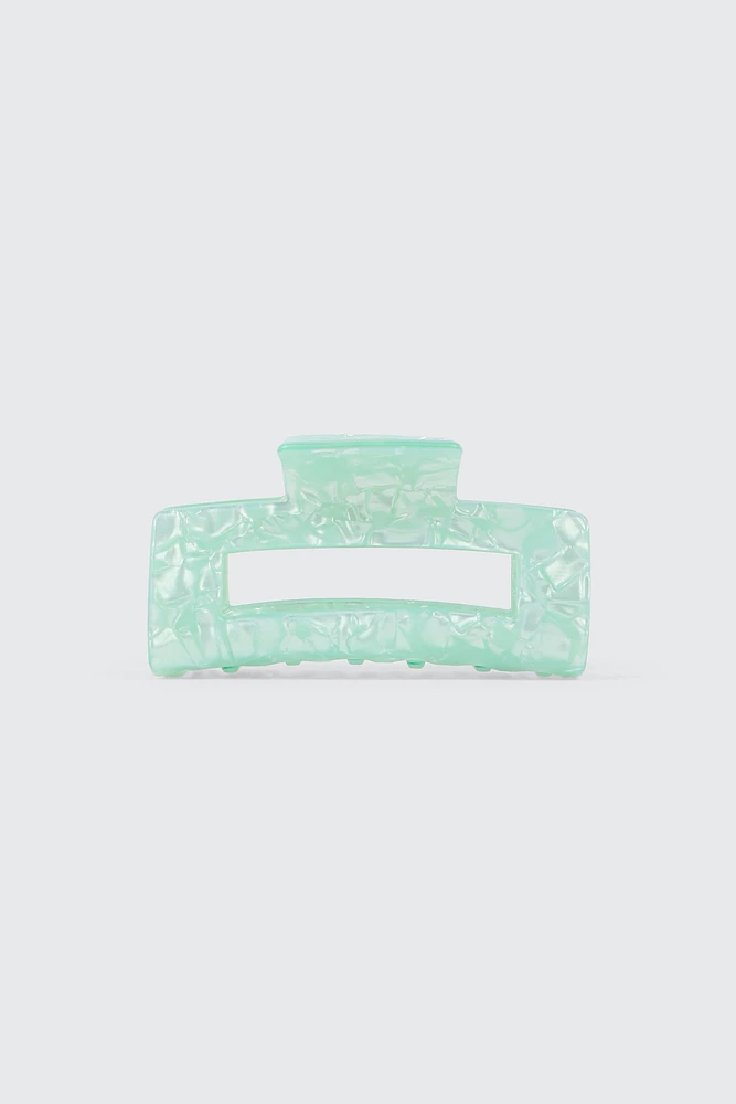 Ardene Rectangular Cutout Hair Claw in Light Blue