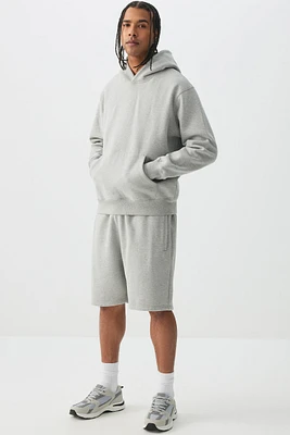 Ardene Man Solid Sweatshorts For Men in Grey | Size | Polyester/Cotton | Fleece-Lined