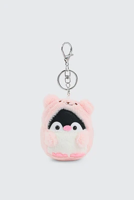 Ardene Plushie Penguin in Costume Charm in Light Pink