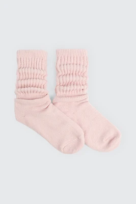 Ardene Slouchy Boot Socks in Light Pink | Polyester/Spandex