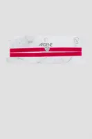 Ardene Red Velvet Choker with Heart Charm in Pink