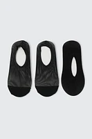 Ardene 3-Pack Mesh Shoe Liners in Black | Nylon/Elastane