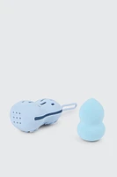 Ardene Makeup Sponge with Case in Light Blue