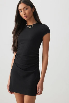 Ardene Ruched Mini Dress in | Size | Polyester/Elastane/Viscose