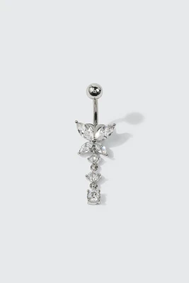 Ardene Butterfly Navel Piercing in Silver