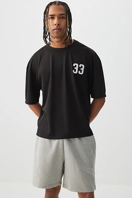 Ardene Man Mesh Crew Neck T-Shirt For Men in Black | Size | Polyester