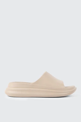 Ardene Thick Sole Slides in Beige | Size