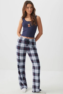 Ardene Flare PJ Pants in Dark Blue | Size | Polyester/Elastane | Eco-Conscious