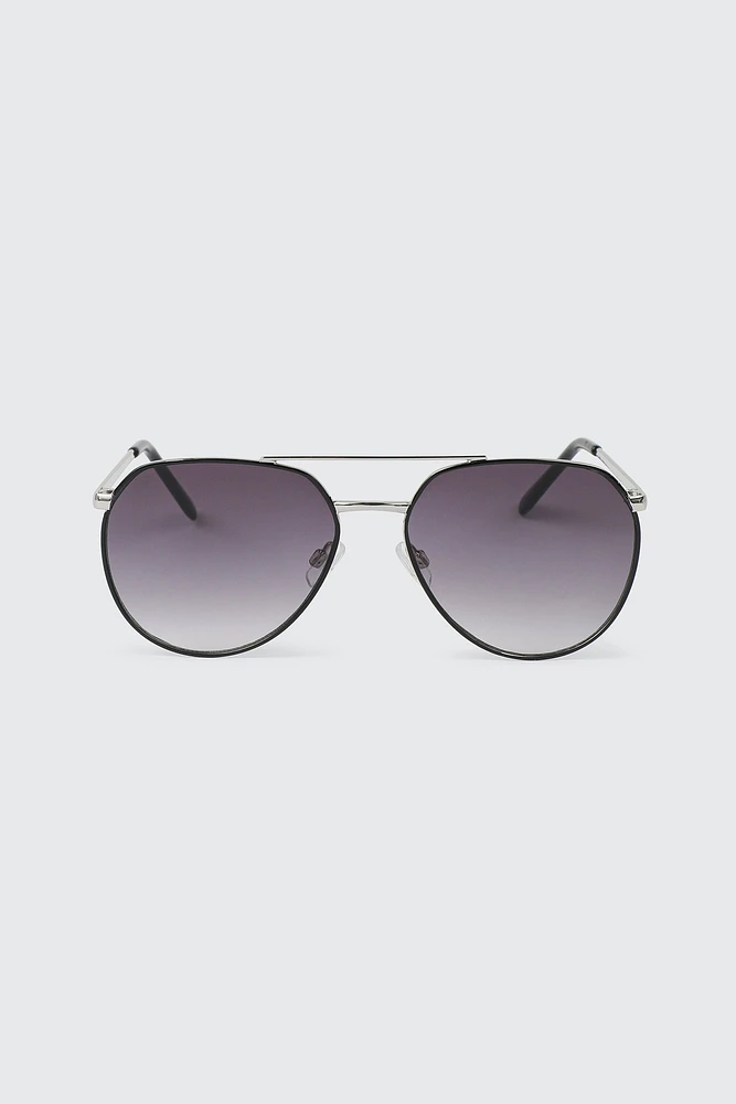 Ardene Man Aviator Sunglasses For Men in Silver