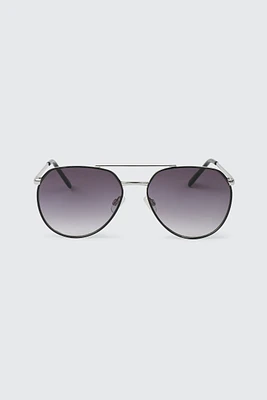 Ardene Man Aviator Sunglasses For Men in Silver
