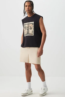 Ardene Man Brief Lined Shorts For Men in Beige | Size | Polyester/Elastane