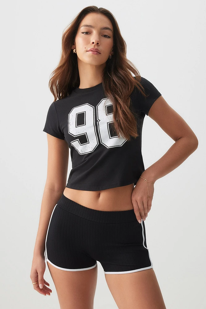 Ardene Dolphin PJ Shorts in Black | Size | Nylon/Elastane | Eco-Conscious