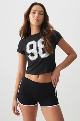 Ardene Dolphin PJ Shorts in Black | Size | Nylon/Elastane | Eco-Conscious