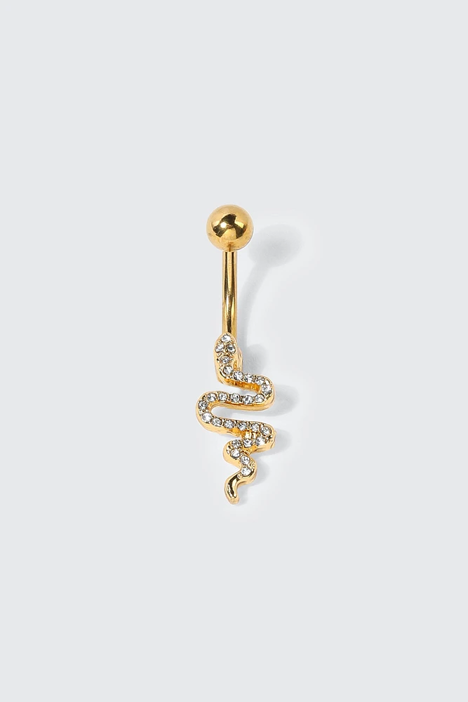 Ardene 14K Gold Plated Snake Navel Piercing