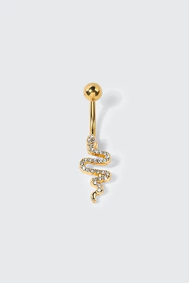 Ardene 14K Gold Plated Snake Navel Piercing