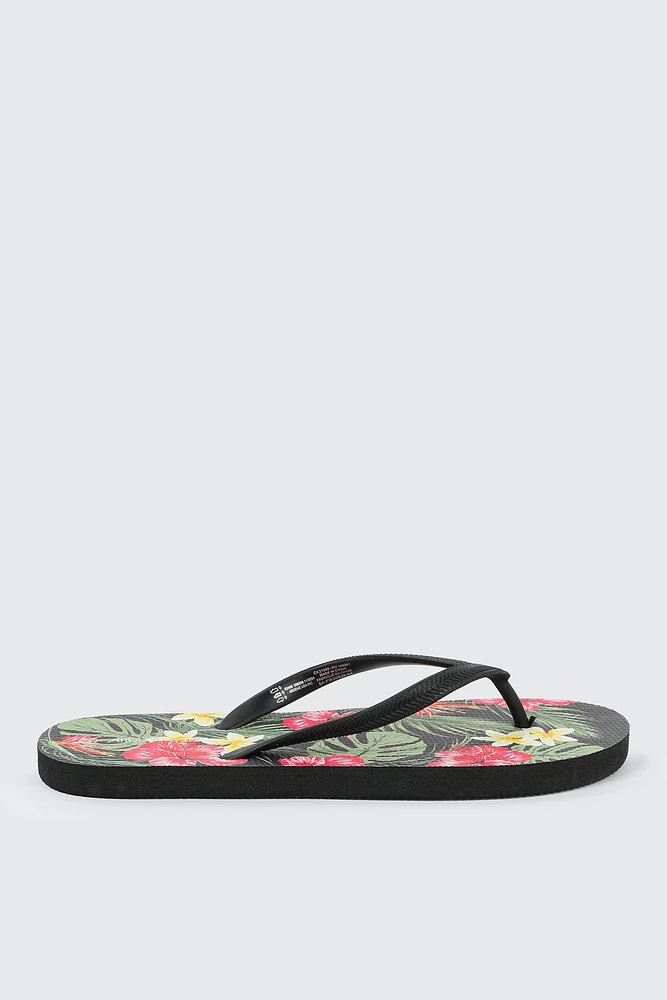 Ardene Printed Flip-Flops Sandals | Size | Eco-Conscious