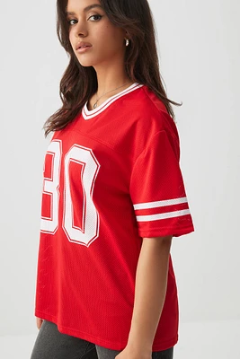Ardene Oversized Mesh Football T-Shirt in | Size | Polyester