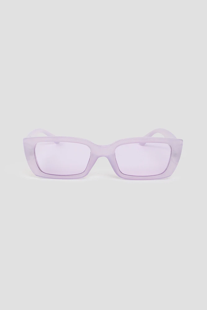 Ardene Rectangular Sunglasses in Lilac