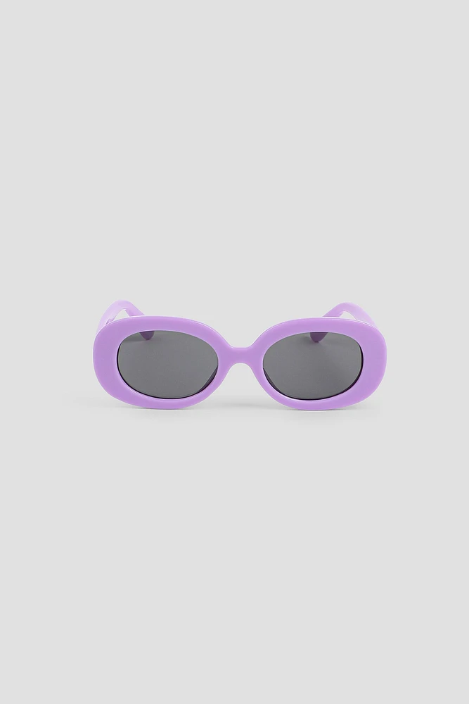 Ardene Kids Oval Sunglasses in Lilac