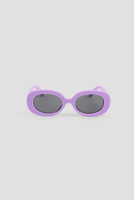 Ardene Kids Oval Sunglasses in Lilac