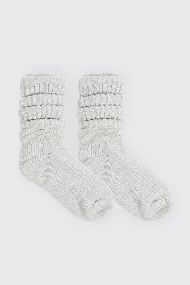 Ardene Slouchy Boot Socks in Light | Polyester/Spandex