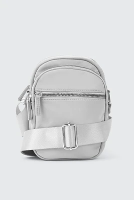 Ardene Nylon Phone Bag in Light Grey | 100% Recycled Polyester/Nylon | Eco-Conscious